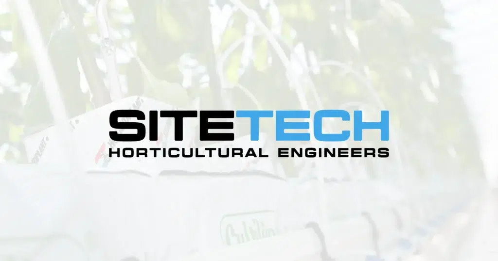 Site Tech Horticultural Engineers logo with plant background